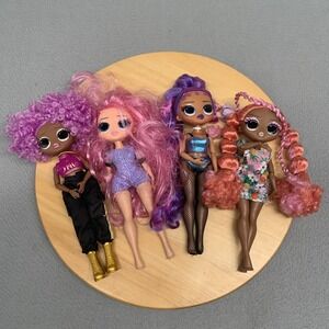 LOL Surprise OMG 9" Fashion Doll MGA 24k DJ Fashion Show Queens Runway LOT of 4